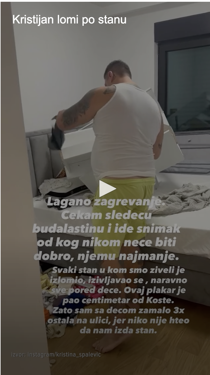Kristijan Golubović lomi po stanu